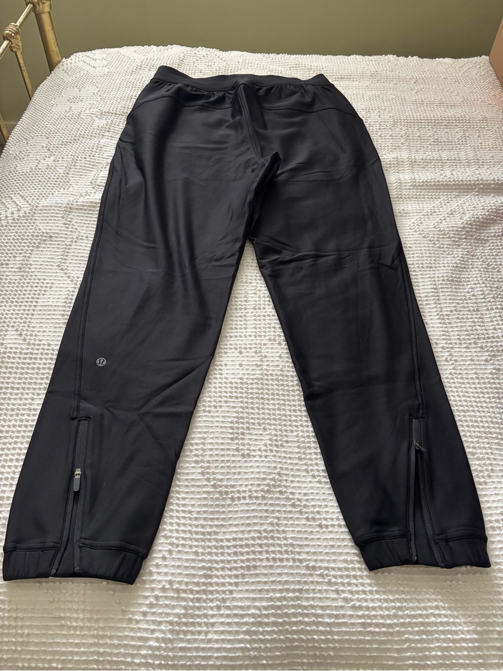 Lululemon Steady State Fleece Jogger Black Size 8 28” Ankle Zip